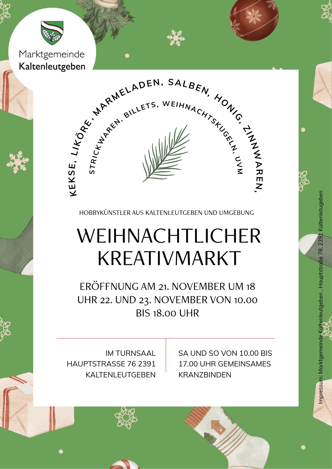 Weihnachtsmarkt Kaltenleutgeben