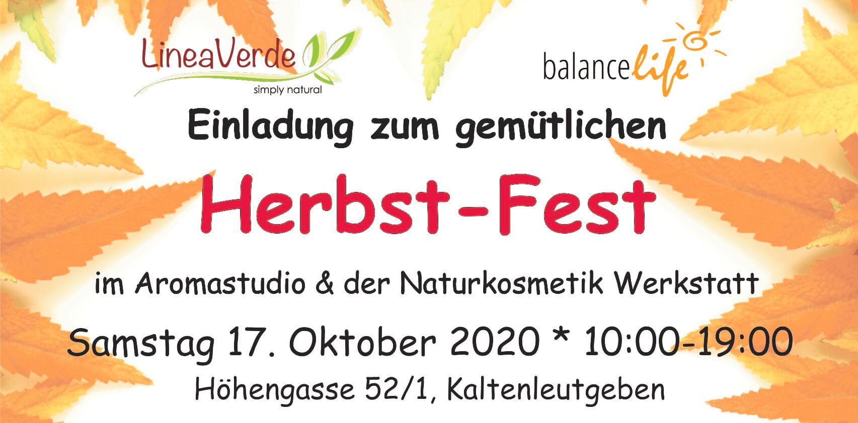 LineaVerde und BalanceLife Herbstfest 202010 Banner