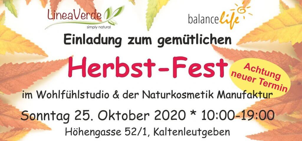LineaVerde und BalanceLife Herbstfest 202010V2 Banner